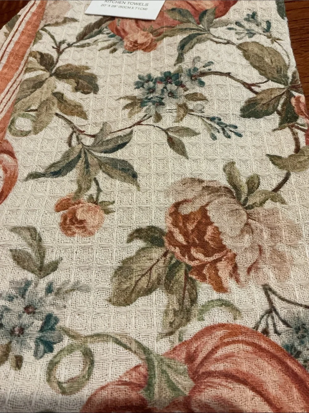 Shabby Chic Fall / Autumn Kitchen Towels - Set of 3
